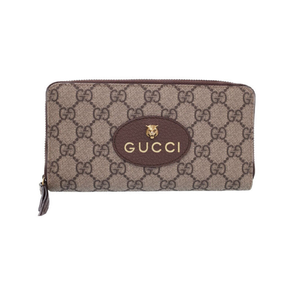 Gucci Neo GG Supreme Zip Around Wallet Round Zipper Long